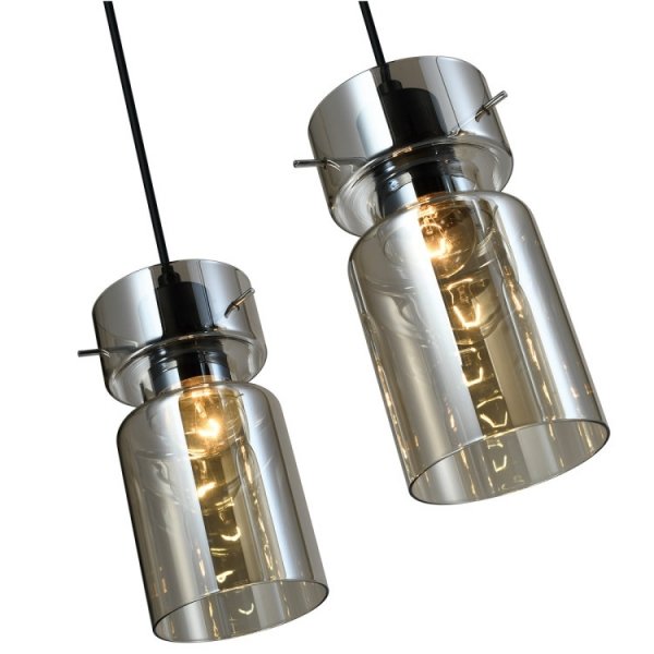 Nowoczesna elegancka szklana lampa wisząca dekoracyjna nad stół NIVIO LP-2811/2L AM Light Prestige