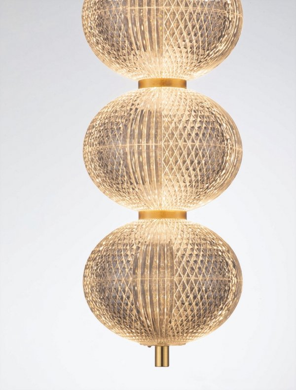 Lampa Wisząca w Stylu Art Deco Złota Luces Exclusivas TIPUANI LE44624
