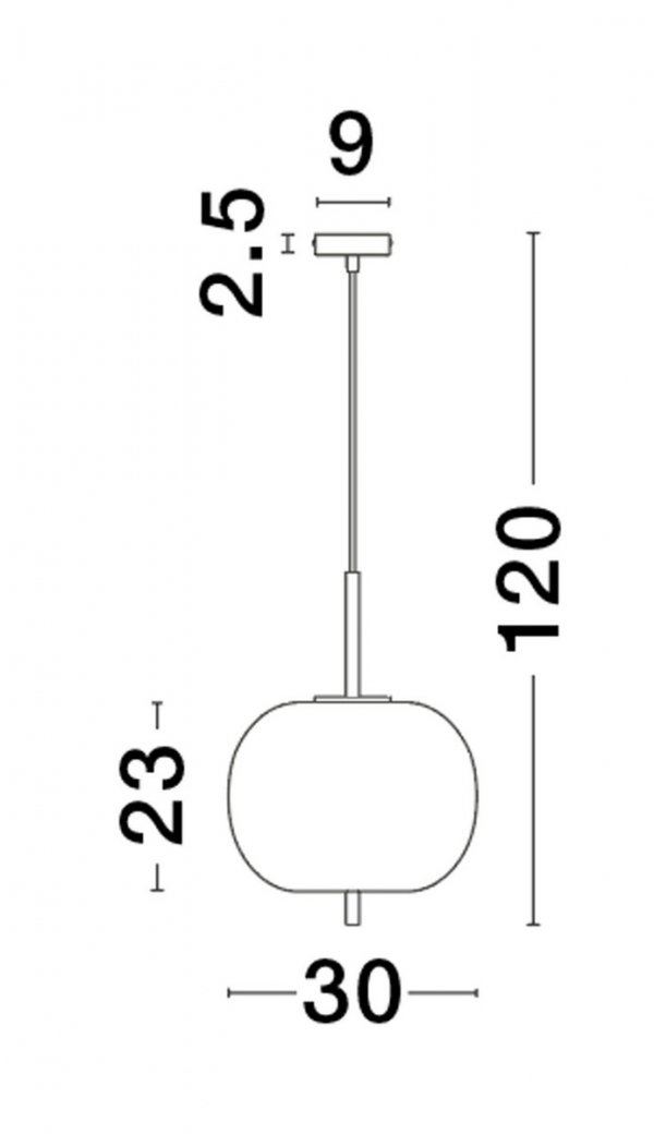 Nowoczesna ZŁOTA Lampa Wisząca Ciemna Szklana Kula PILAR LE43661 LUCES EXCLUSIVAS