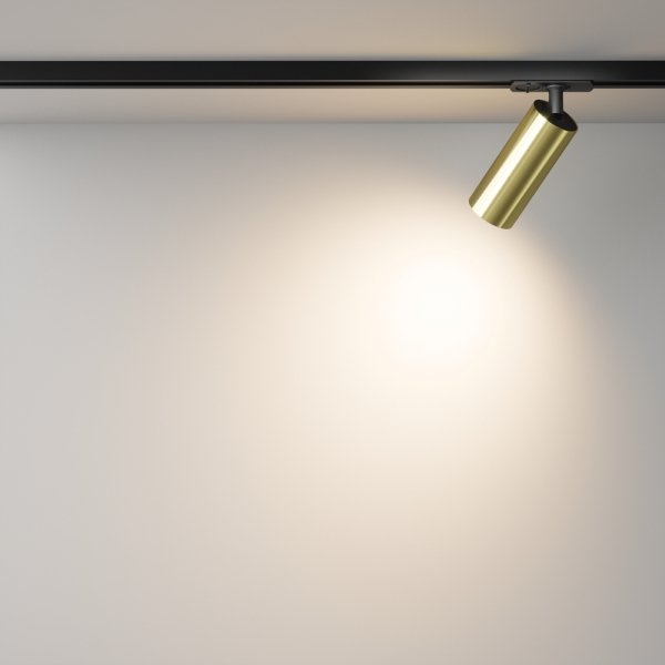 Ścieżka świetlna lampa szynowa regulowana LED aluminium czerń i mosiądz Focus LED MAYTONI TR021-1-12W3K-W-BBS