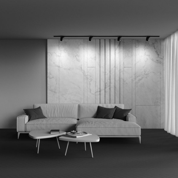  Ścieżka świetlna reflektor na szynoprzewodzie LED minimalistyczny aluminium czarny regulowany Onda MAYTONI TR007-1-12W3K-B-1