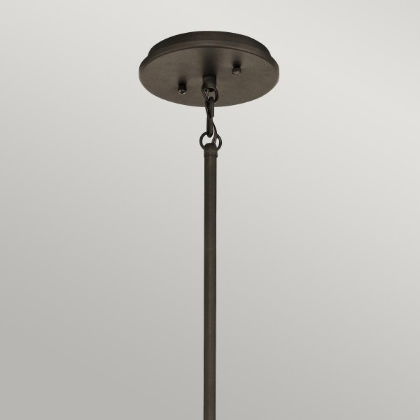 Lampa wisząca półplafon Emory 3 źródła światła stary brąz klasyczna metal i szkło KL-EMORY-P-S KICHLER