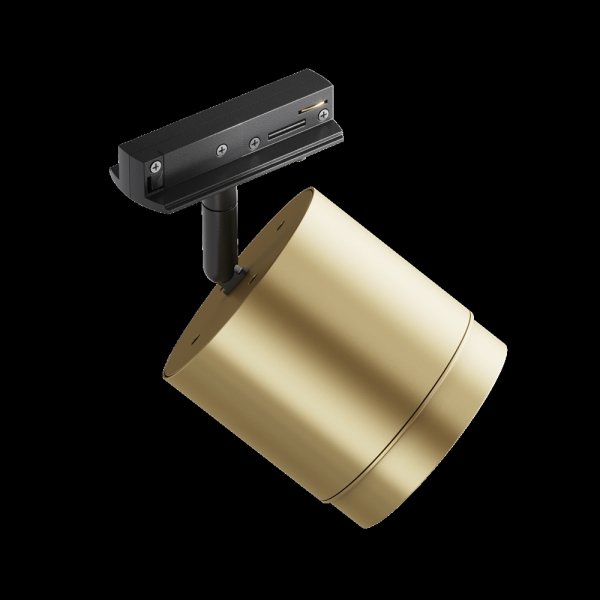 Lampa szynowa okrągła minimalistyczna aluminium matowe złoto i czerń regulowana tuba Polar MAYTONI TR088-1-GX53-MG