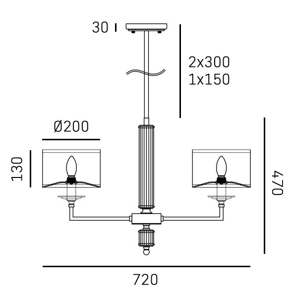 Złota lampa wisząca żyrandol abażurowy SUTTON P02838BR-WH lampa salonowa jadalniana