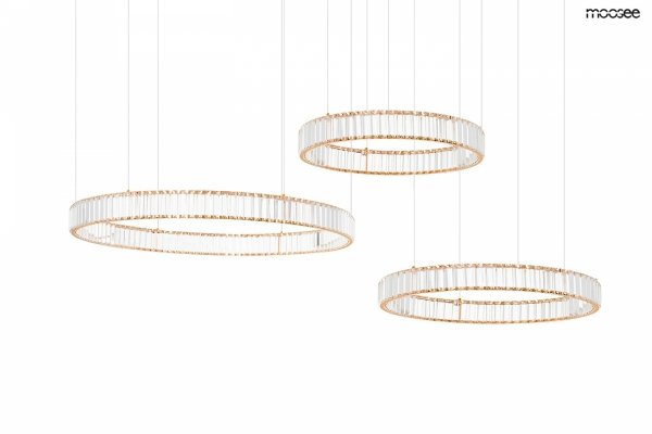 Kryształowa Złota Lampa Wisząca Glamour LIBERTY MSE1501100189 MOOSEE