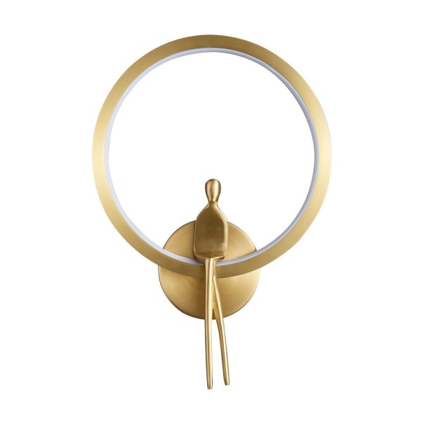 Designerski Złoty Kinkiet Ścienny LED AMICI RING ST-B3607 gold
