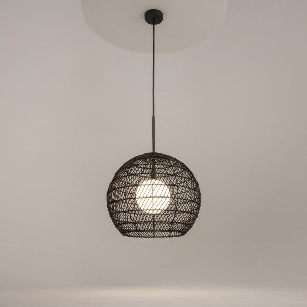 Lampa wisząca designerska nowoczesna metalowa czarna nad stół do jadalni do salonu ozdobna Cane MAYTONI MOD204PL-01B