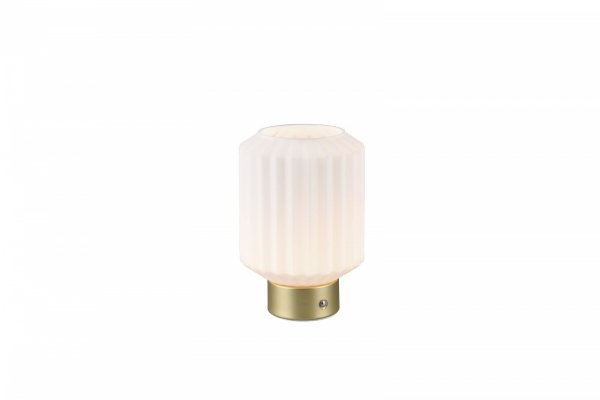 Dekoracyjna Lampka Stołowa LED W kolorze Mosiądz Szklany Klosz LORD R57761101 RL