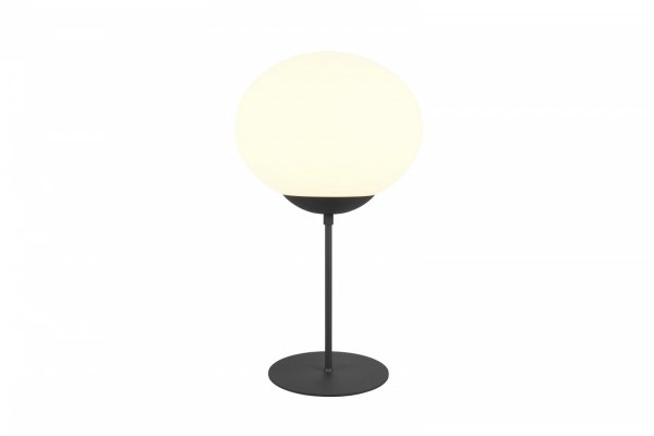 Czarna Dekoracyjna Lampka Stołowa Nocna Ze Szklanym Kloszem FOMENTO 563100132 TRIO