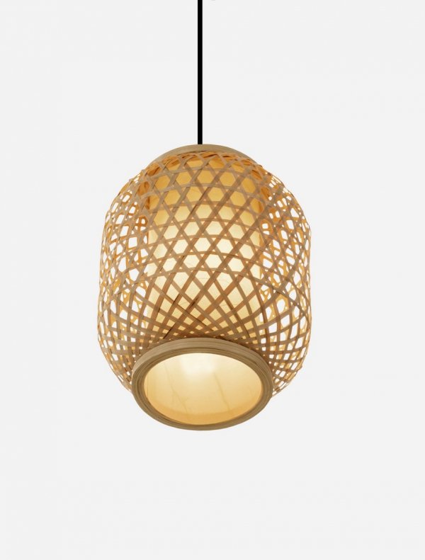 Lampa wisząca z ratanu pleciona naturalna POMALCA LE44860 Luces Exlusivas