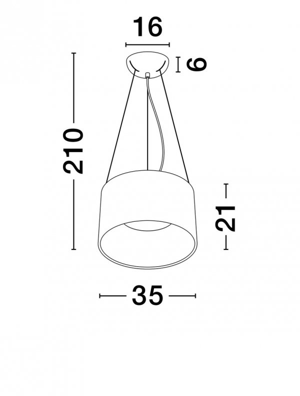  Nowoczesna biało czarna lampa wisząca LED CAMPANERO LE44807 Luces Exlusivas
