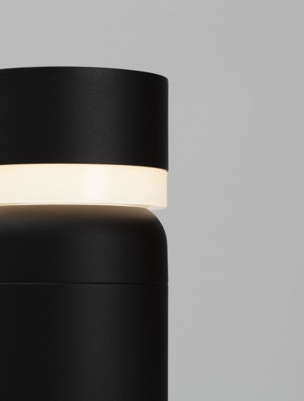 Minimalistyczny słupek ogrodowy klasyczny LED aluminiowy czarna niska tuba uniwersalny IP65 OSCELIA LE75130 Luces Exclusivas