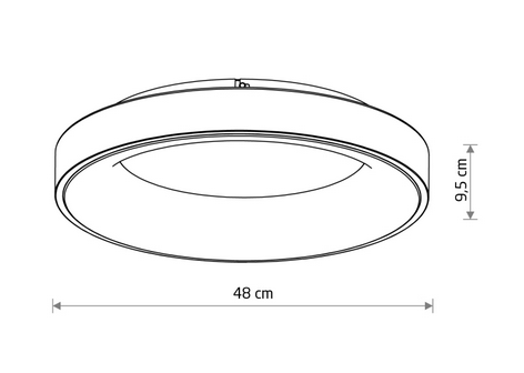 Nowoczesna Oprawa Sufitowa Plafon NIKKI ROUND LED BLACK 48W 3000K 11207 Nowodvorski Lighting