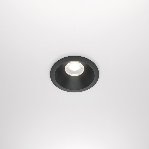 Lampa wbudowana wpuszczana w sufit LED aluminiowa czarna okrągła Zoom MAYTONI DL034-L12W4K-B