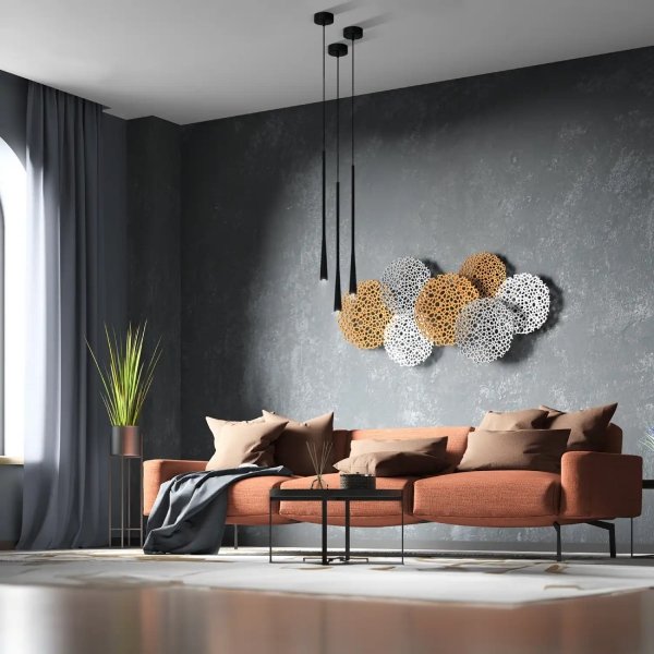 Lampa wisząca LED Elysia Yaskr czarna  PL0121-BK