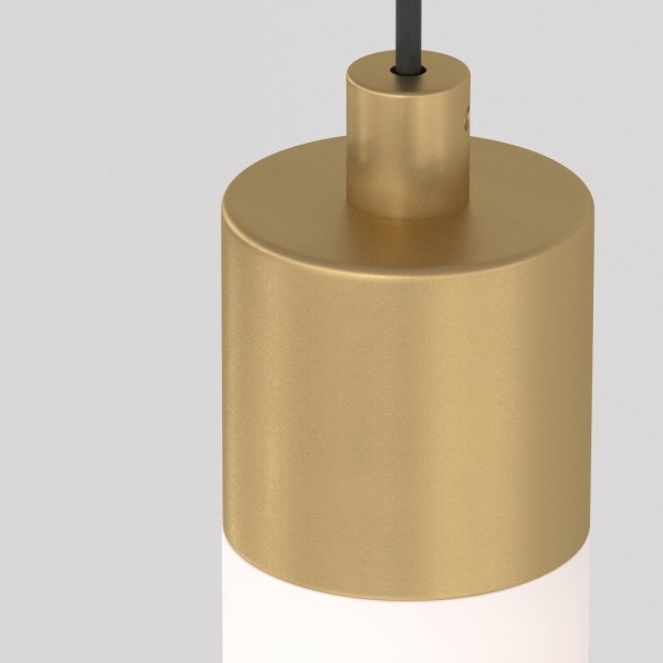 Lampa Wisząca Ledowa Biało-Złota Tuba Nowoczesna Regulowana Wysokość RAY MAYTONI P022PL-L10MG3K