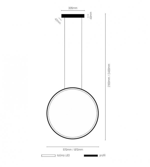 Lampa Zwieszana Złota Matowa Wisząca 4000K 57cm SHILO AGARI 5305