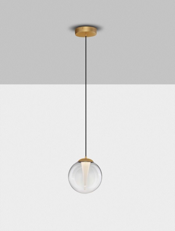 Dekoracyjna złota lampa wisząca LED szklana kula HUALMAY LE44832 Luces Exlusivas