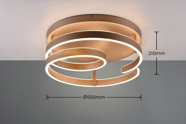 Nowoczesna Dekoracyjna Lampa Sufitowa Plafon W Kolorze Brązowym MARNIE 644110165 TRIO