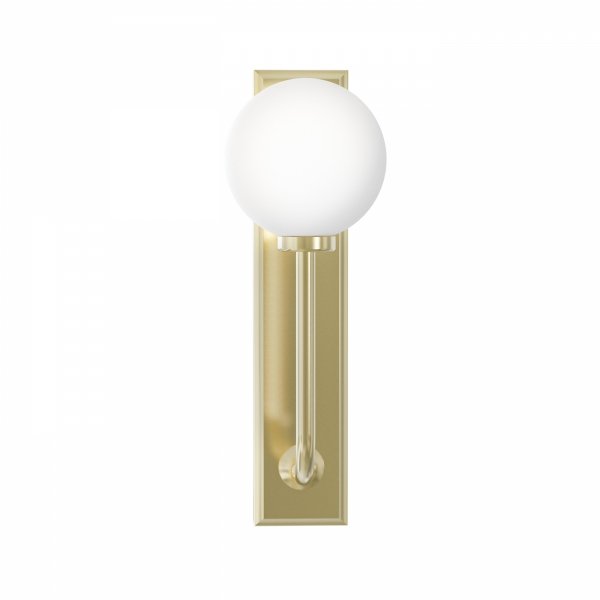 Kinkiet do łazienki w kolorze starego złota Art Deco szklana kula ERO Parette Old Gold IP44 OR85600 Orlicki Design 