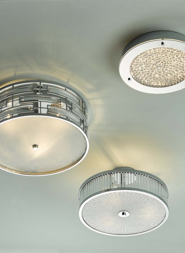 Szklany Plafon Sufitowy Klasyczny Chrom ARAMIS ARA5250 DAR LIGHTING