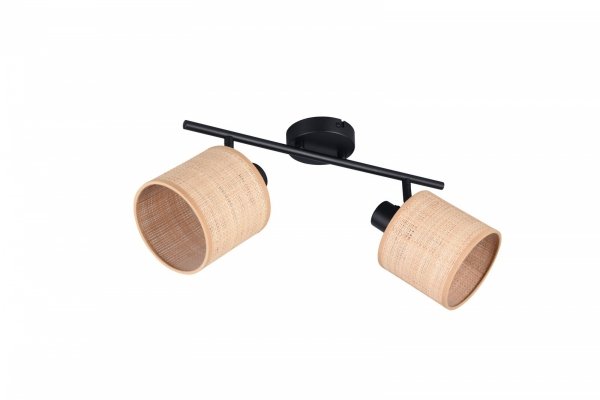 Lampa sufitowa plafon pleciona kolor naturalny podwójna owalna boho rystykalna industrialna minimalistyczna nad stół do salonu sypialni AIMEE R81852036 Rl