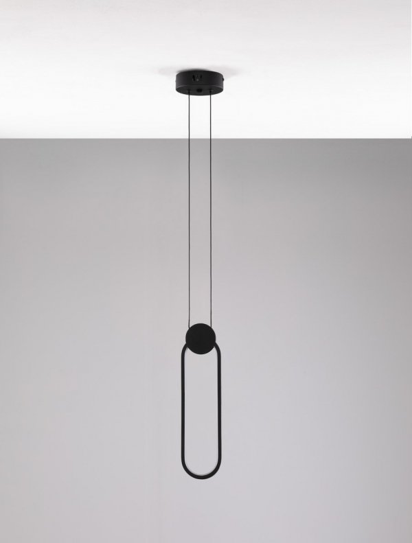 Nowoczesna Czarna Lampa Wisząca LED BARRE LE43550 LUCES EXCLUSIVAS