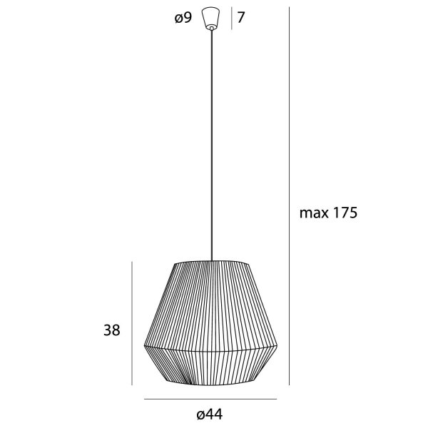 Biała Lampa Wisząca Bawełniana PRASLIN P0584 MAXLIGHT