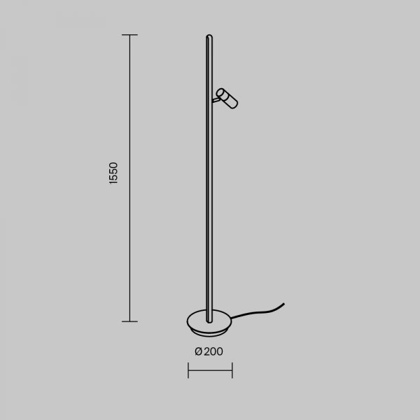 Lampa stojąca podłogowa minimalistyczna uniwersalna Ledowa aluminium mosiądz możliwość ściemniania Thin MAYTONI MOD395FL-L28BS3K