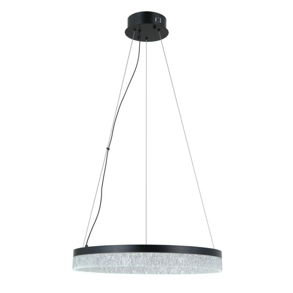 Nowoczesna czarna lampa wisząca okrąg Pantal PND-34533-M-BK Italux