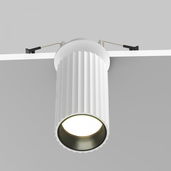 Lampa sufitowa lampa wbudowana tuba regulowana aluminium biała Calipso MAYTONI C110CL-01-GU10-W