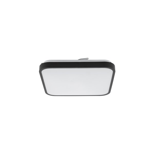 Czarny kwadratowy Plafon Sufitowy Do Łazienki IP44 Nowodvorski Lighting AGNES SQUARE LED PRO black S 3000K 10983