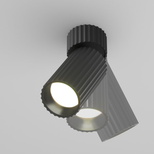 Lampa sufitowa plafon tuba regulowana nowoczesna aluminium czarna Calipso MAYTONI C108CL-01-GU10-B