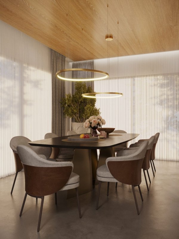 Nowoczesna lampa wisząca okrąg ring CAYENNE 60 cm P0605D Maxlight miedź szczotkowana/ różowe złoto
