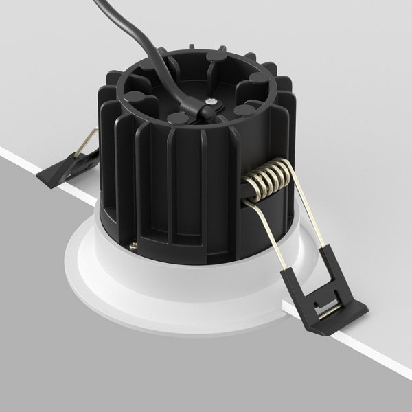 Biała Oprawka Wpuszczana Downlight Round Maytoni DL058-12W3K-W