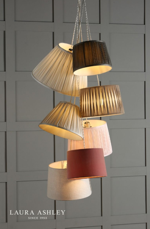 Klosz Abażur 30cm LAURA ASHLEY Fenn Silk Silver DAR LIGHTING LA3567246-Q (Abażur- Bez Podstawy)