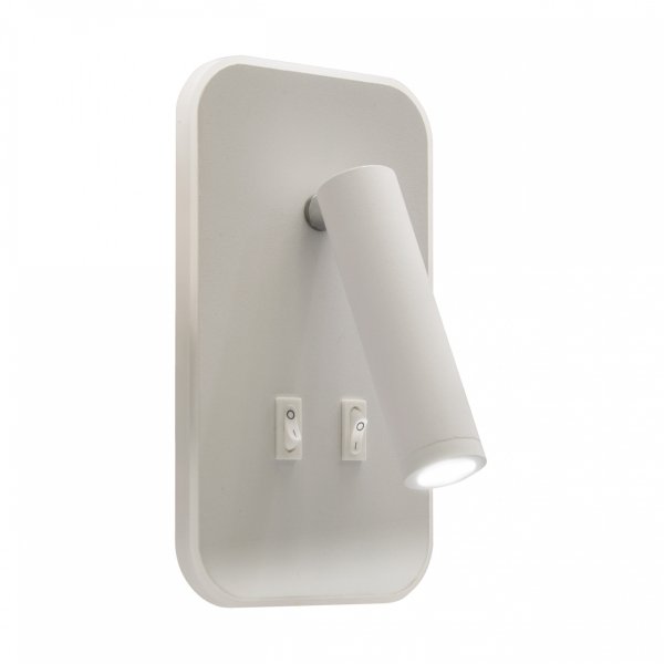 Kinkiet hotelowy do sypialni do czytania biały z dekoracyjnym podświetleniem OTELLO LED D 6W+3W WHITE  03723