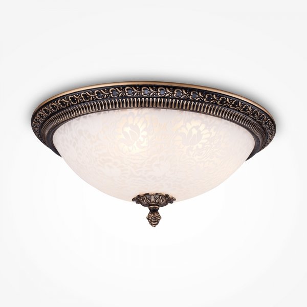 Lampa Sufitowa Nowoczesna Klasyczna Okrągła Biało-Brązowa Pascal MAYTONI C908-CL-03-R