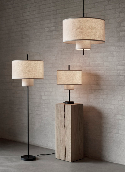 Lampa wisząca abażurowa okrągła beżowa minimalistyczna klasyczna uniwersalna dekoracyjna Margin 50cm 21310 New Works