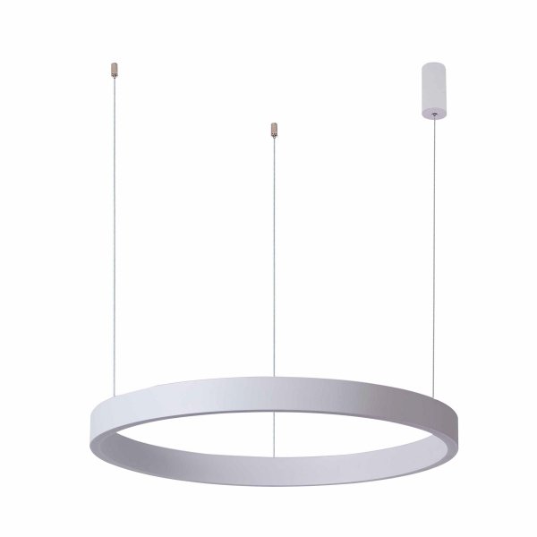 Biała Nowoczesna Okrągła Lampa Wisząca LED BRASCO DOWN PND-56215-060RPP-WH-3KS4K-TRDIMM ITALUX