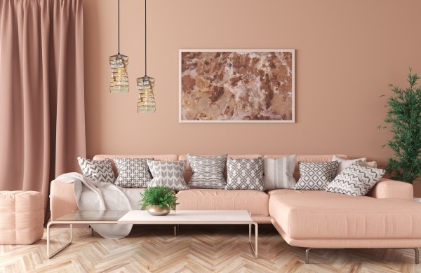 Lampa wisząca szklana żłobiony klosz geometryczny dekoracyjna bursztynowa Altera PND-3219-1-BRO-AMB Italux