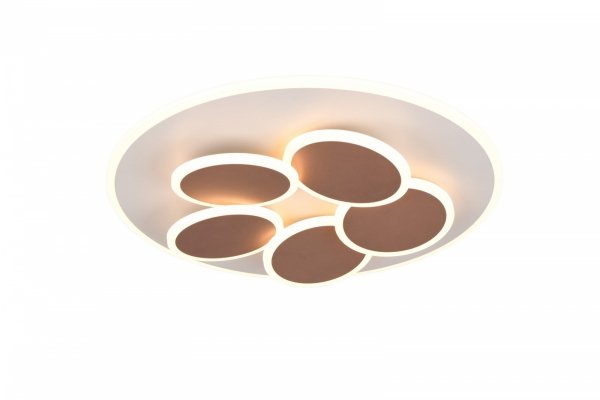 Designerska Lampa Sufitowa plafon LED 35W MANDALA TRIO 653210676 szara pilot w zestawie