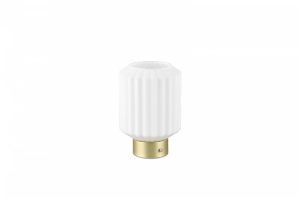 Dekoracyjna Lampka Stołowa LED W kolorze Mosiądz Szklany Klosz LORD R57761101 RL
