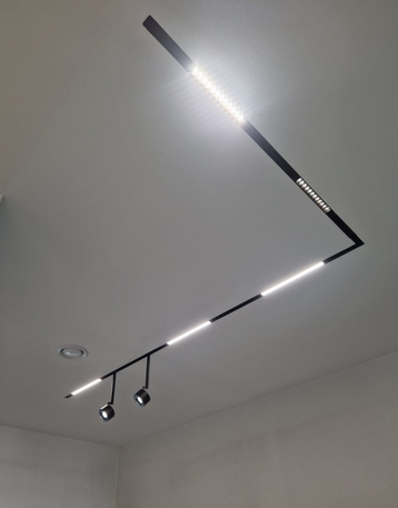 Biała oprawa liniowa ze zmienną barwą ściemnialna LED do systemu szynowego magnetycznego dwufazowego Azzardo ALFA KIRA TRACK MAGNETIC 2LINE 48W CCT SWITCH DIMM WH AZ6505