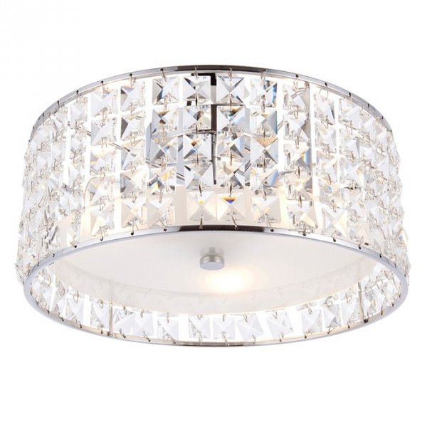 Plafon Sufitowy Kryształowy Glamour Chrom BELFONT 61252 ENDON