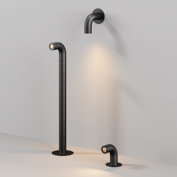 Nowoczesne oświetlenie zewnętrzne niskie LED grafit stal nierdzewna Sleek MAYTONI O477FL-L2GF3K1