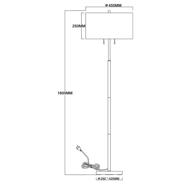Klasyczna Lampa Stojąca Czarna Drewniane Elementy FOGO LP-0304/2F BK LIGHT PRESTIGE