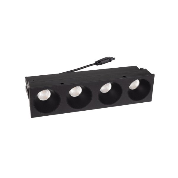 Moduł Led czarny aluminiowy 4 źródła światła nowoczesny Modular HM180 4L MAXLIGHT 