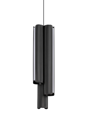 Designerska czarna lampa wisząca tuby nowoczesna dekoracyjna Dorica sp3 d90 366487 IDEAL LUX 