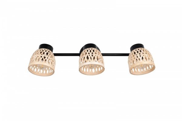 Lampa sufitowa plafon pleciona bambusowa kolor naturalny potrójna owalna boho rystykalna industrialna minimalistyczna LAURENT R86093032 Rl